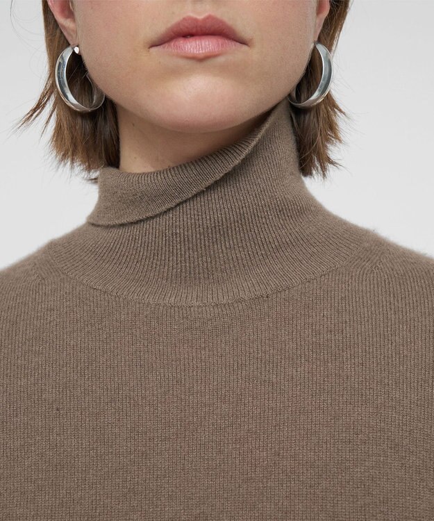 JOSEPH 【洗える】ライトピュアカシミヤハイネックニット Mushroom