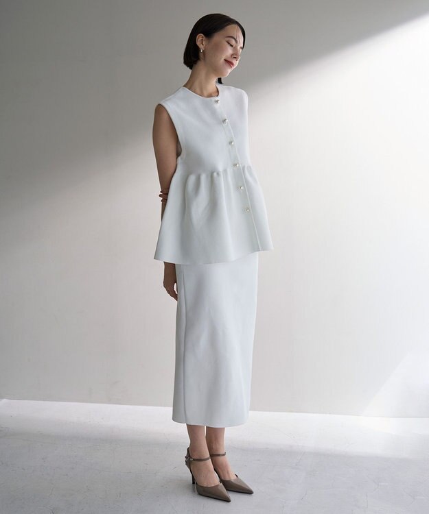 UNFILO 【VERY×UNFILOコラボ】2WAY ペプラムジレ オフ