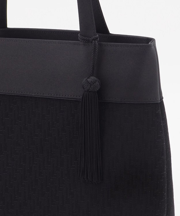 自由区 FORMAL 【日本製】米沢織 あおり式トート ブラック系