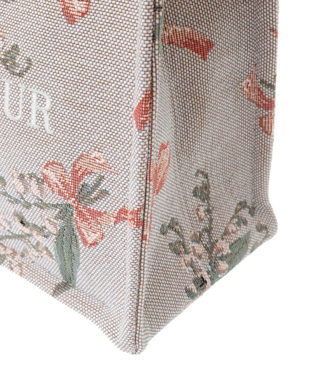 Maison de FLEUR すずらん柄ゴブラン2Wayスクエアトート Gray