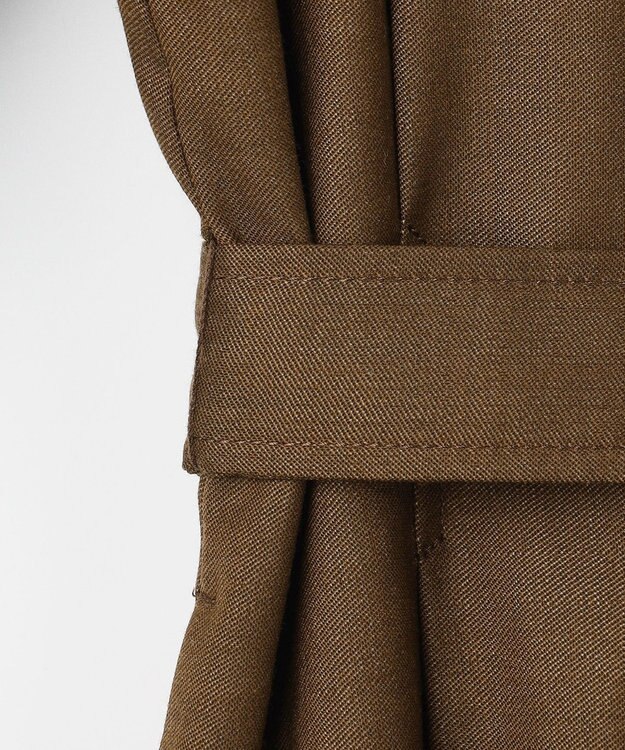 自由区 デニムライクツイル ワンピース ブラウン