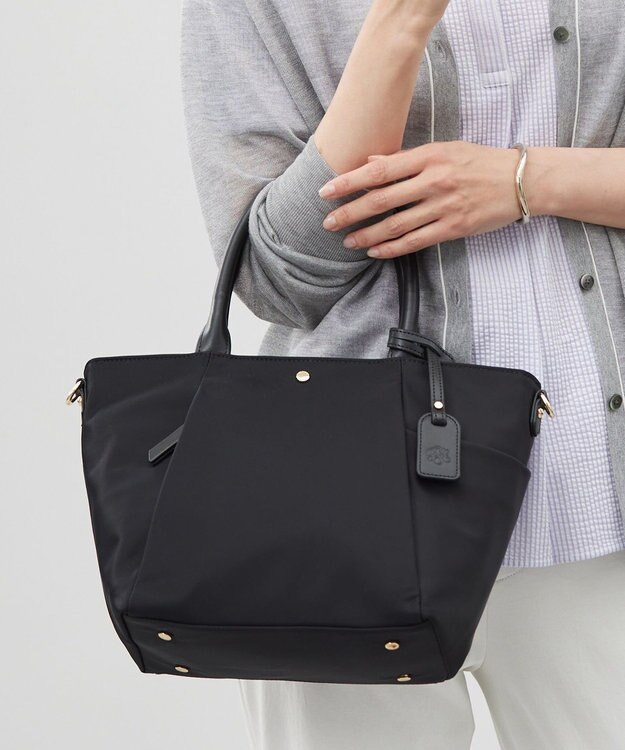 J.PRESS LADIES 【WEB限定】2wayナイロン Midium トート バッグ ブラック系