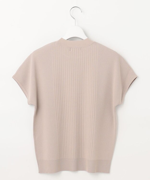 J.PRESS LADIES L 【洗える】レーヨンエリートストレッチ フレンチスリーブ ニット ベージュ系