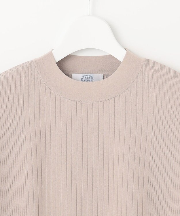 J.PRESS LADIES L 【洗える】レーヨンエリートストレッチ フレンチスリーブ ニット ベージュ系