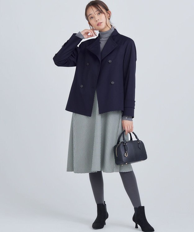 組曲 L 【WEB限定】2WAYライトトレンチ ショートコート ネイビー系