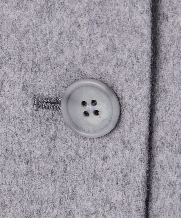 J.PRESS LADIES L ウールナイロンリバー テーラード コート ライトグレー系