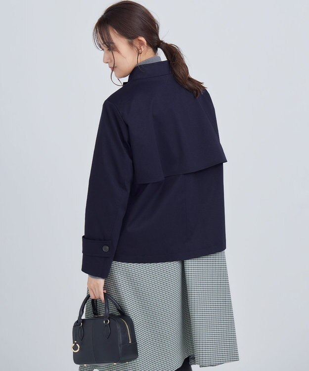 組曲 L 【WEB限定】2WAYライトトレンチ ショートコート ネイビー系