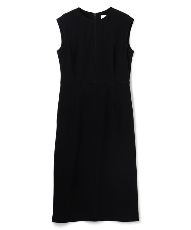 BEIGE， 【セットアップ対応】CINDY / 配色ライン クルーネックドレス Black x Black