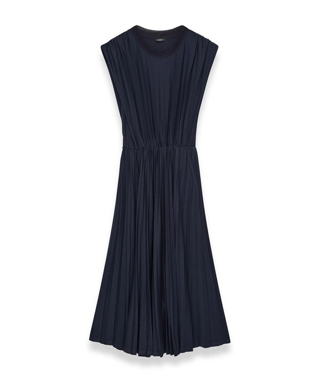 JOSEPH 【洗える】コットンプリッセ　ドレス Navy