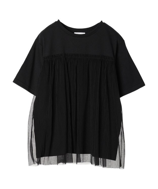 Green Parks プリーツチュールドッキングプルオーバー Black