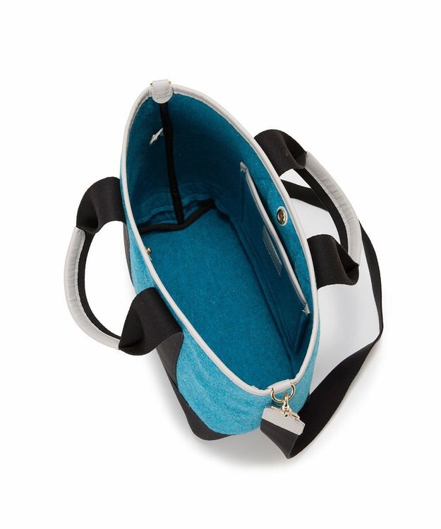 TOPKAPI 【Breath TOPKAPI】イタリアンフェルト ショルダー付 B5 トートバッグ M ターコイズブルー