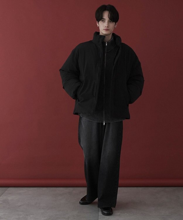 WEGO 【ユニセックス着用ITEM】ショートパデッドブルゾン ブラック