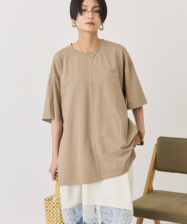 AMERICAN HOLIC バックロゴルーズＴシャツ Beige