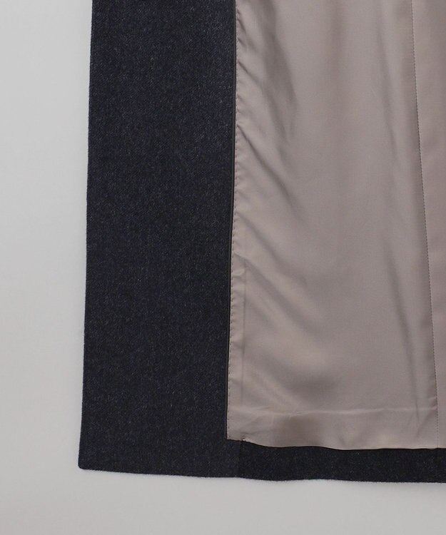 GOTAIRIKU ライトウェイトアンゴラ ステンカラーコート ダルブルー系