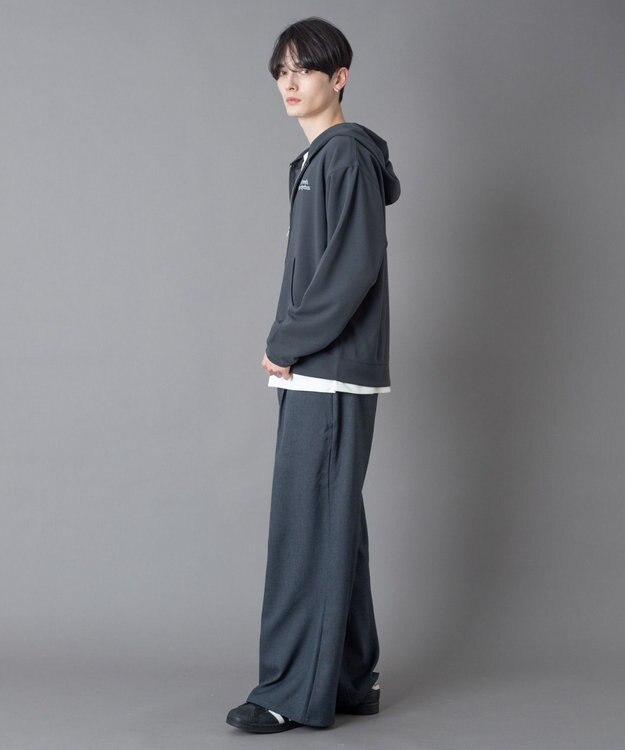 WEGO 【ユニセックス着用ITEM】アンサンブルZIPパーカー（LS） ブラック中濃色