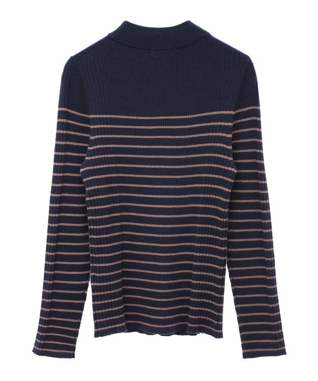 earth music&ecology やわらかタッチハイネックリブニットプルオーバー Border