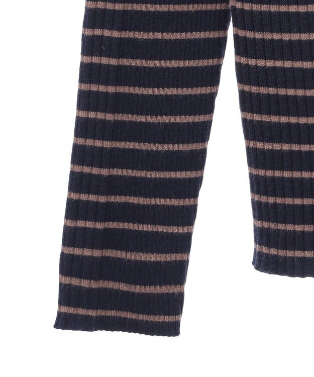 earth music&ecology やわらかタッチハイネックリブニットプルオーバー Border