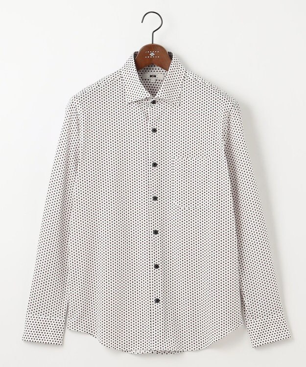 JOSEPH ABBOUD 【25SS・洗える】コンパクトジャージープリント シャツ ワイン系5