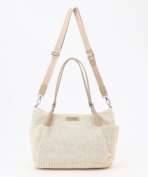 LA BAGAGERIE つまみハンドル　サマー2wayトートバッグ アイボリー