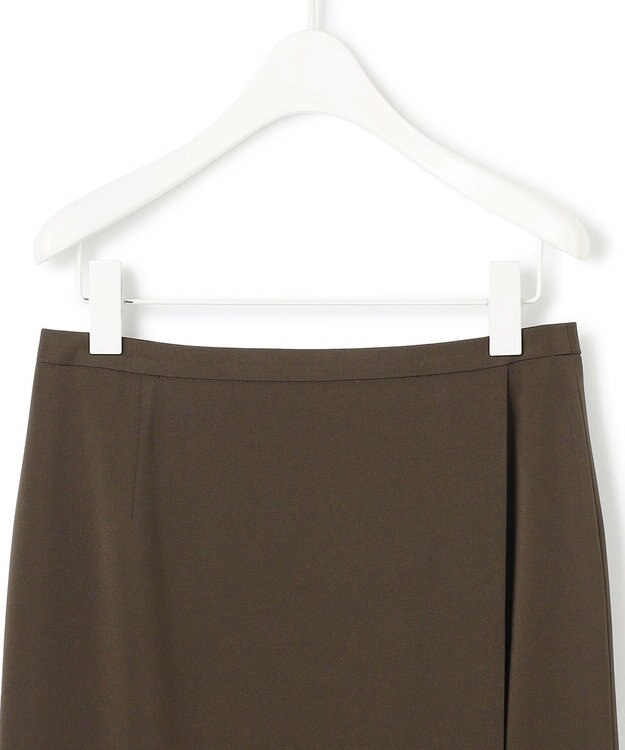 ICB  【新色追加・防シワ・速乾・洗える】Fied ラップ風スカート カーキ系