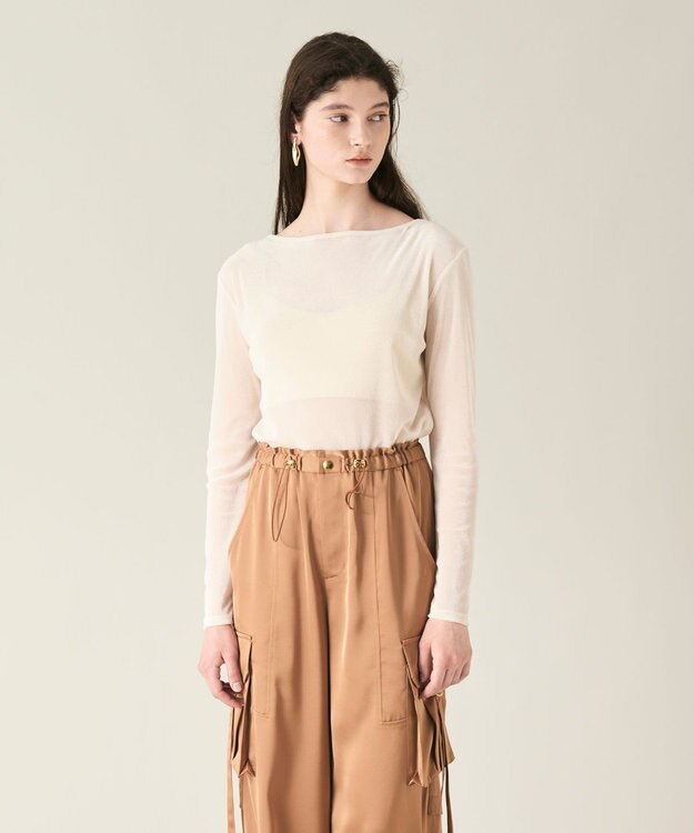 GRACE CONTINENTAL ベロアカットトップ キナリ