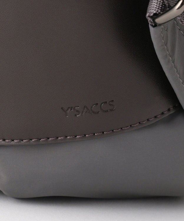 Y'SACCS 【ナイロンタフタ×リサイクルレザー】デイリーミニリュック ダークグレー