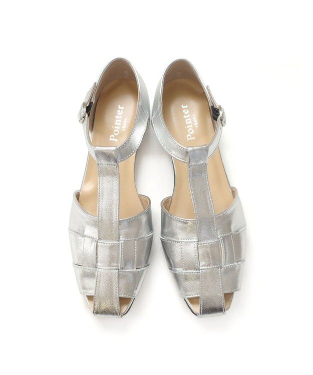 Pointer 日本製 本革グルカサンダル シルバー