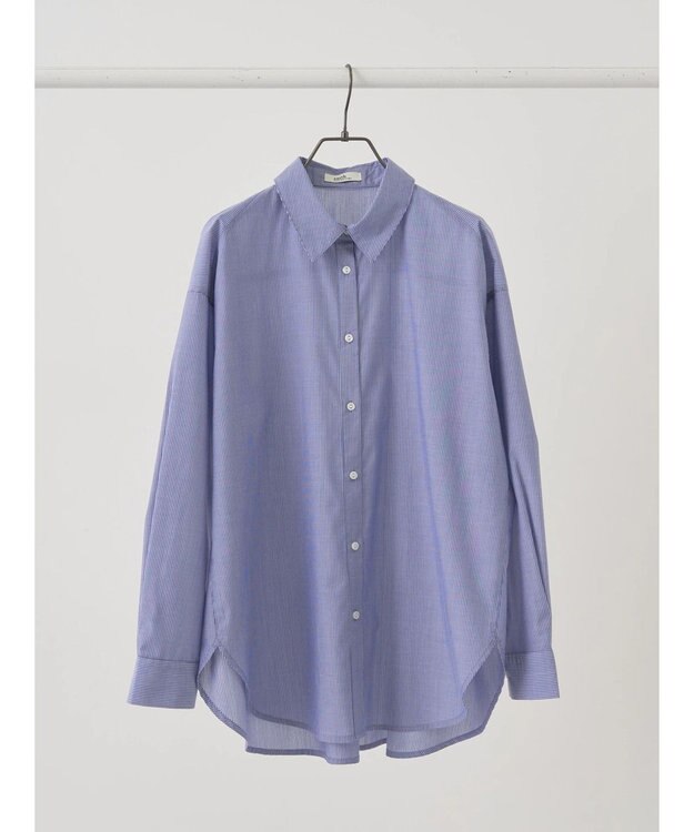 earth music&ecology ＴＲキュプラレギュラーシャツ Blue