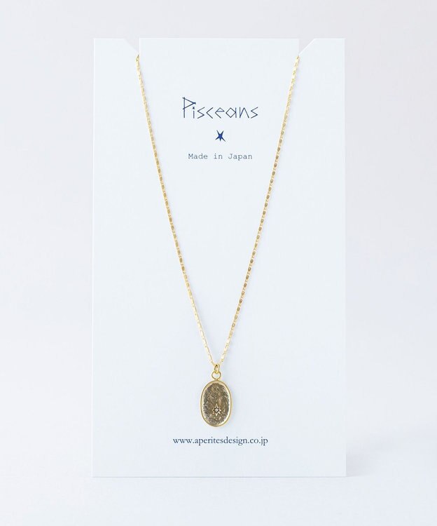 Pisceans オーバルメダイユネックレス マットゴールド