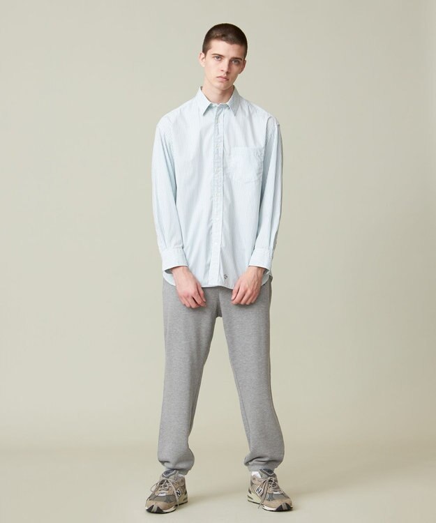 J.PRESS YORK STREET 【UNISEX】タイプライターストライプ シャツ グリーン系1