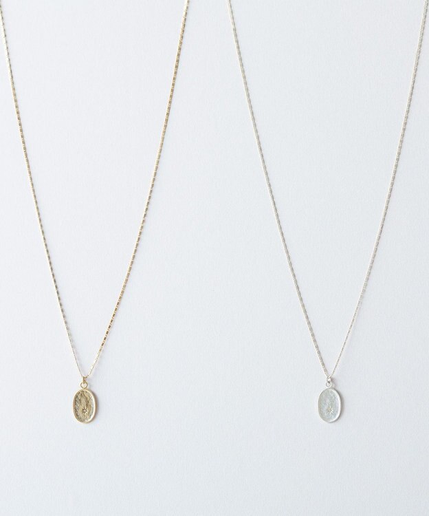 Pisceans オーバルメダイユネックレス マットゴールド