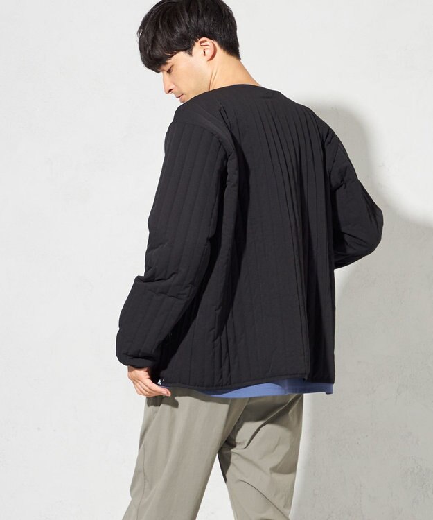 SHARE PARK MENS 【UNISEX】キルティング蓄熱中綿 Ｖカーディガン（L・XLサイズ） ブラック