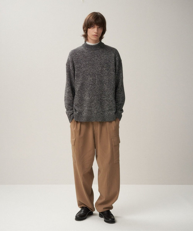 BABY WOOL MOULINE | モックネックセーター - UNISEX / ATON