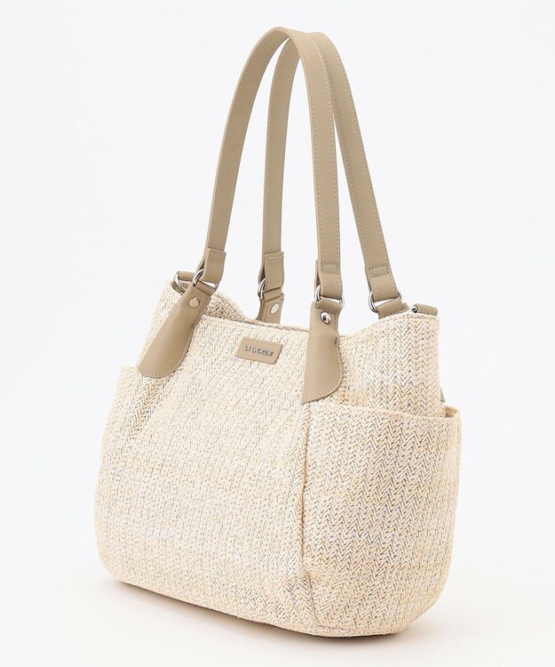 LA BAGAGERIE つまみハンドル　サマー2wayトートバッグ アイボリー