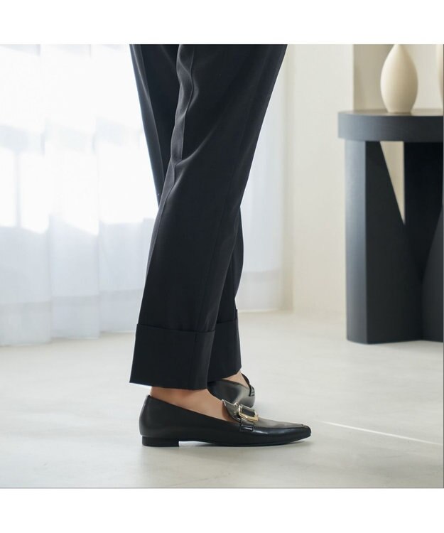 MODE ET JACOMO <carino>バックルローファー ブラック