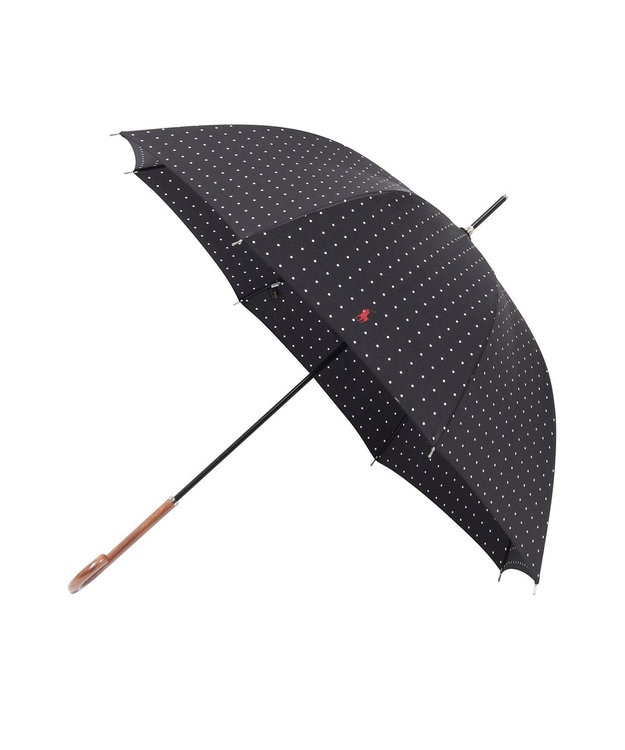 MOONBAT POLO RALPH LAUREN（ポロ ラルフローレン)ドット×ロゴ 雨傘 長傘 ブラック