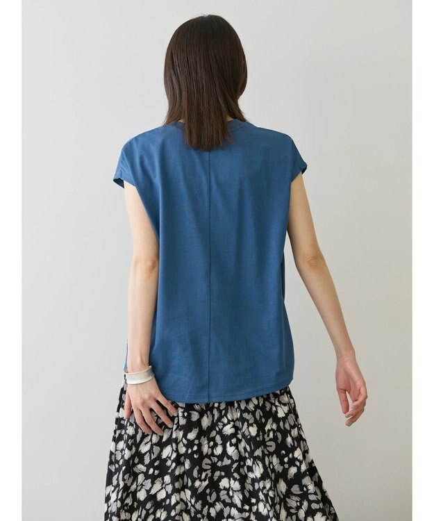 AMERICAN HOLIC 接触冷感フレンチスリーブカットプルオーバー Blue