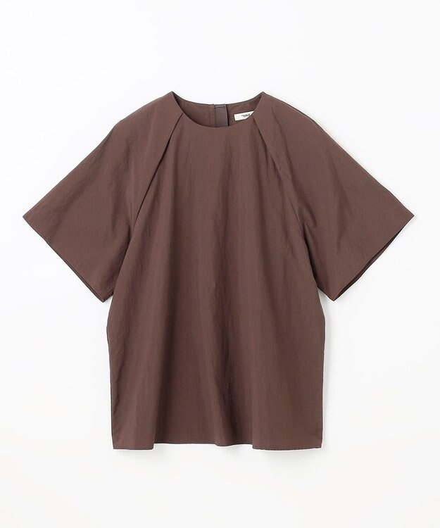 NAVE 【ReNAVE　撥水機能・UVカット・透湿・接触冷感・洗える】ナイロンタスランシャツブラウス ダークブラウン系