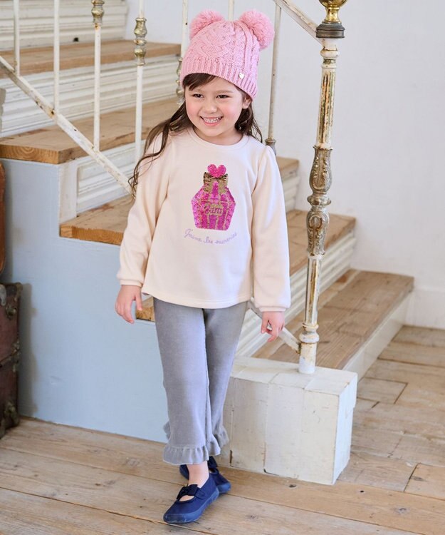 ANY KIDS 裏シャギーミラクルスパンコールトレーナー エクリュ（お菓子家×香水）