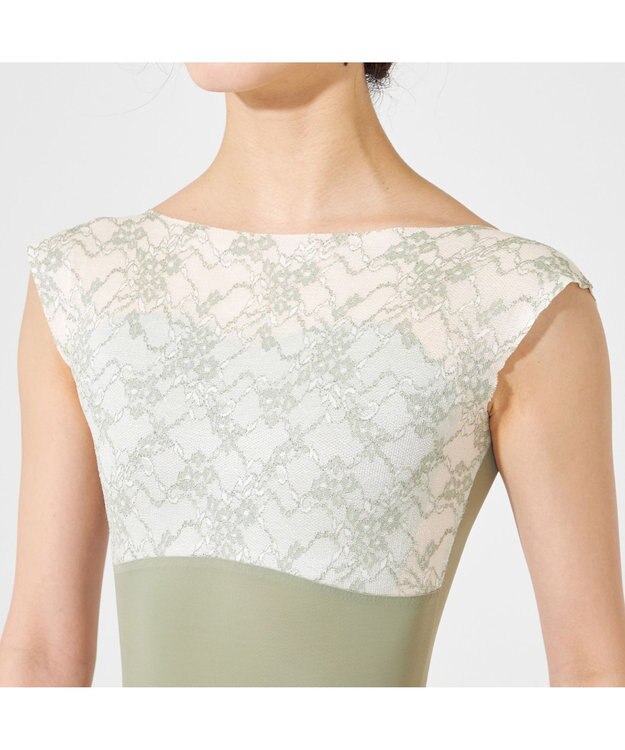 Chacott ノースリーブレオタード カーキ