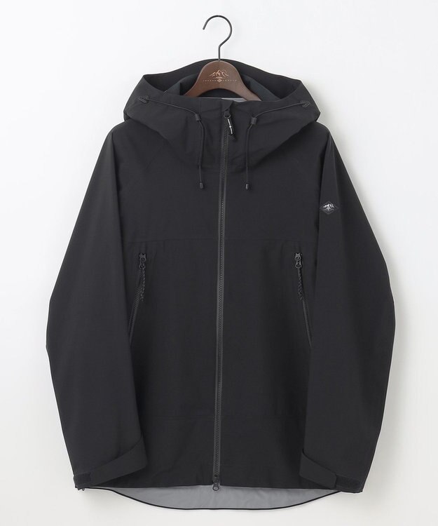 JOSEPH ABBOUD MOUNTAIN 【ECO撥水/耐水性/透湿防水素材/ストレッチ/軽量】ボイルドポリエステル3レイヤー マウンテンパーカー ブラック系