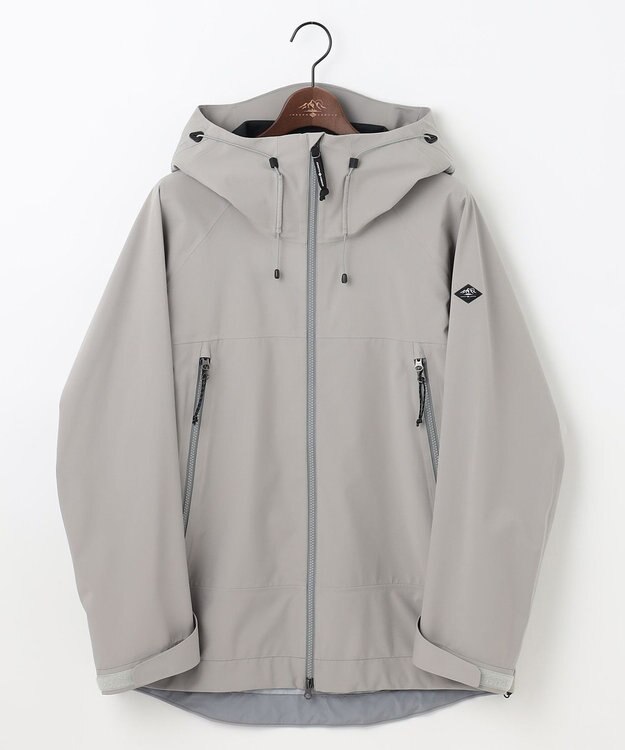 JOSEPH ABBOUD MOUNTAIN 【ECO撥水/耐水性/透湿防水素材/ストレッチ/軽量】ボイルドポリエステル3レイヤー マウンテンパーカー ライトグレー系