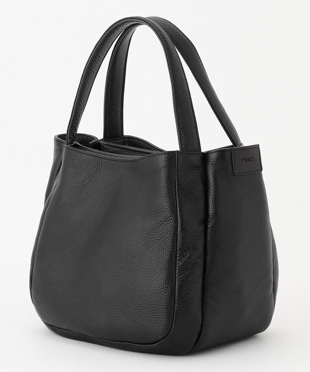 Y'SACCS シュリンクレザートート Sサイズ ブラック