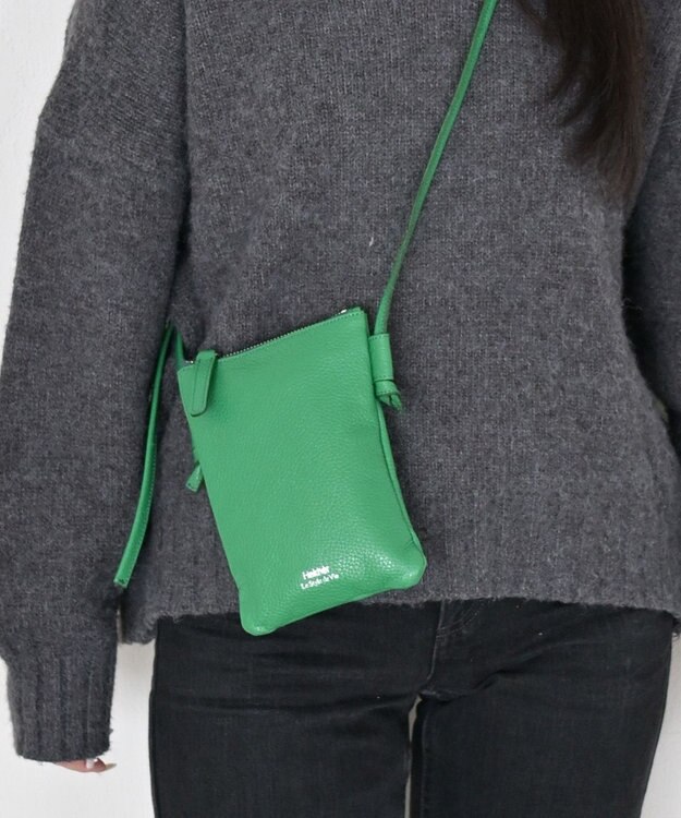 Hekhèr Le Style de Vie 新色追加【日本製】シュリンクレザー スマートフォンポシェット グリーン