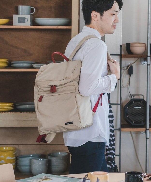 YUSHI Square - RUCKSACK  リュック【撥水/ナイロン】 ベージュ