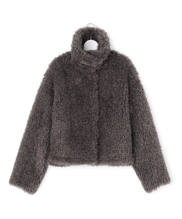 23区 【GOLD LABEL】カーリーニードルファー ブルゾン チャコールグレー