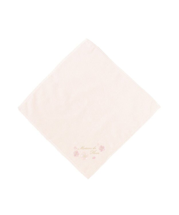 Maison de FLEUR サクラ刺繍タオルハンカチ Pink