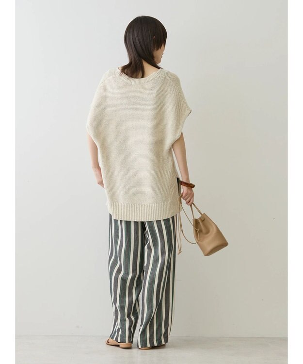 AMERICAN HOLIC リネンブレンドニットベスト Light Beige