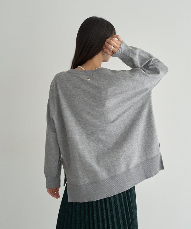 earth music&ecology 【洗濯機洗い可】レンチング(TM)エコヴェロ(TM)(チュニック) Gray Mixture