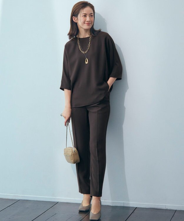 23区 シェルリング ネックレス ダークブラウン系